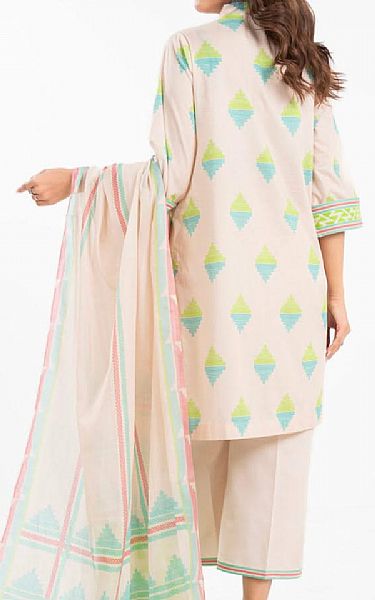 Alkaram Off White Lawn Suit (2 pcs) | Pakistani Lawn Dress in USA- Image 2
