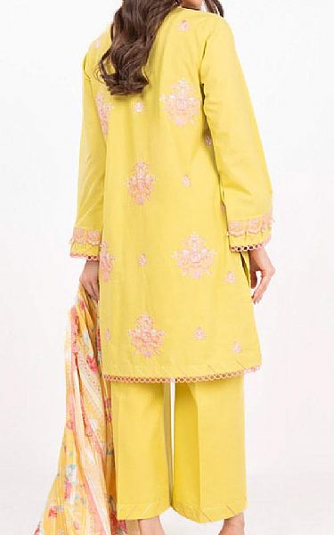 Alkaram Yellow Dobby Suit | Pakistani Lawn Dress in USA- Image 2