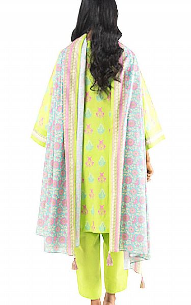 Alkaram Lime Green Lawn Suit (2 pcs) | Pakistani Lawn Dress in USA- Image 2