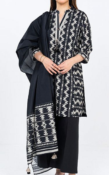 Alkaram Black Lawn Suit (2 pcs) | Pakistani Lawn Dress in USA- Image 1