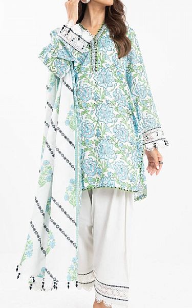 Alkaram Off White Lawn Suit | Pakistani Lawn Dress in USA- Image 1