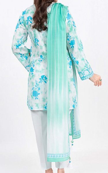 Alkaram Mine Green Lawn Suit | Pakistani Lawn Dress in USA- Image 2