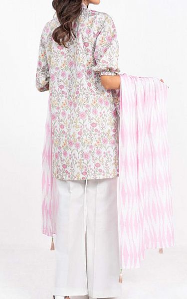 Alkaram Off White Lawn Suit | Pakistani Lawn Dress in USA- Image 2