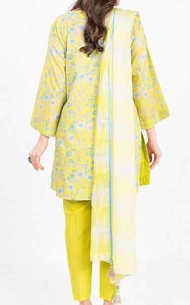 Alkaram Yellow Lawn Suit | Pakistani Lawn Dress in USA- Image 2