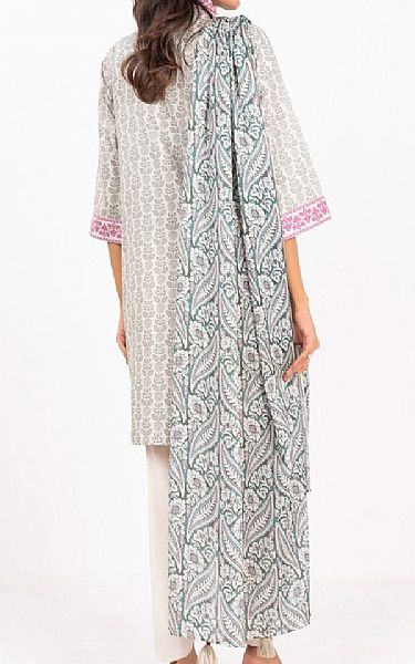 Alkaram Grey Lawn Suit | Pakistani Lawn Dress in USA- Image 2