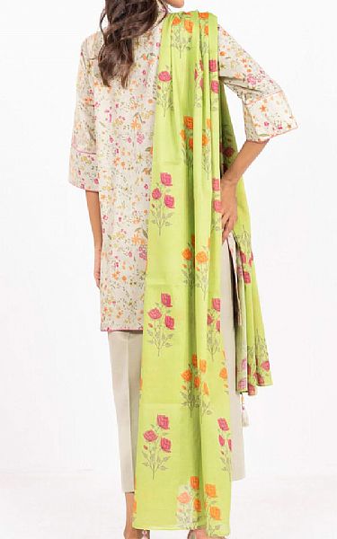 Alkaram Beige Lawn Suit | Pakistani Lawn Dress in USA- Image 2