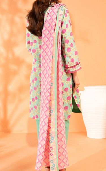 Alkaram Light Green Lawn Suit | Pakistani Lawn Dress in USA- Image 2