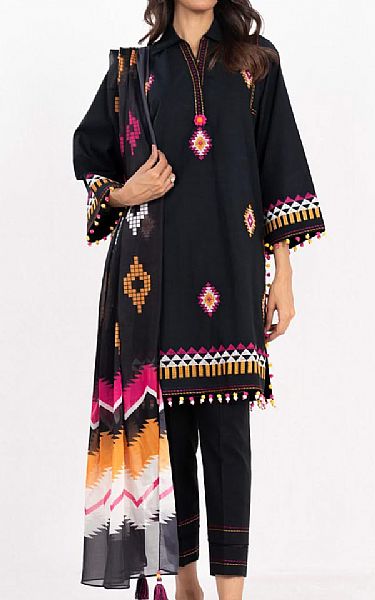 Alkaram Black Jacquard Suit | Pakistani Lawn Dress in USA- Image 1