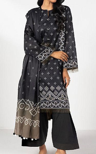 Alkaram Black Lawn Suit | Pakistani Lawn Dress in USA- Image 1