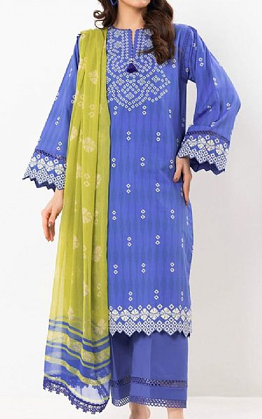 Alkaram Blueberry Lawn Suit | Pakistani Lawn Dress in USA- Image 1