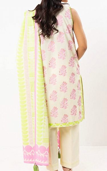 Alkaram Off White Lawn Suit | Pakistani Lawn Dress in USA- Image 2