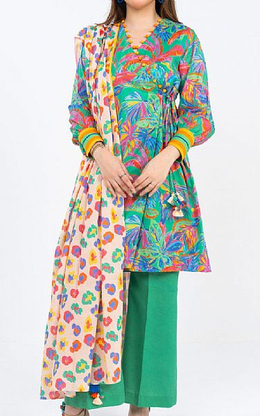 Alkaram Sea Green Lawn Suit | Pakistani Lawn Dress in USA- Image 1