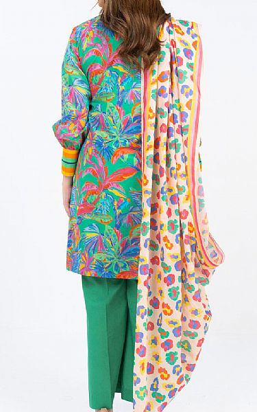 Alkaram Sea Green Lawn Suit | Pakistani Lawn Dress in USA- Image 2