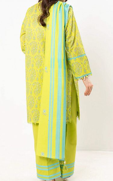 Alkaram Lime Green Lawn Suit | Pakistani Lawn Dress in USA- Image 2