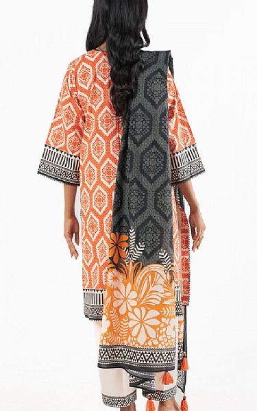 Alkaram Sunrise Orange Lawn Suit | Pakistani Lawn Dress in USA- Image 2