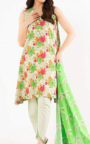 Alkaram Sage Green Lawn Suit | Pakistani Lawn Dress in USA- Image 1