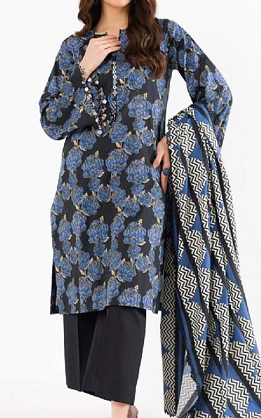 Alkaram Black Lawn Suit | Pakistani Lawn Dress in USA- Image 1