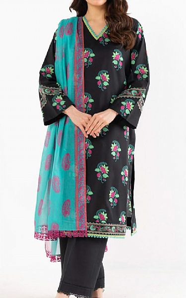 Alkaram Black Lawn Suit | Pakistani Lawn Dress in USA- Image 1