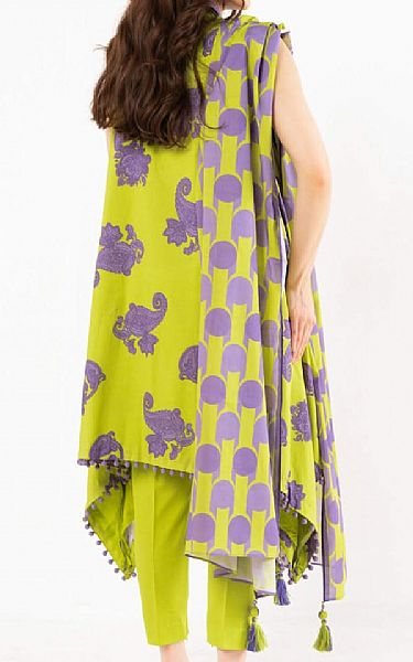 Alkaram Lime Green Lawn Suit | Pakistani Lawn Dress in USA- Image 2
