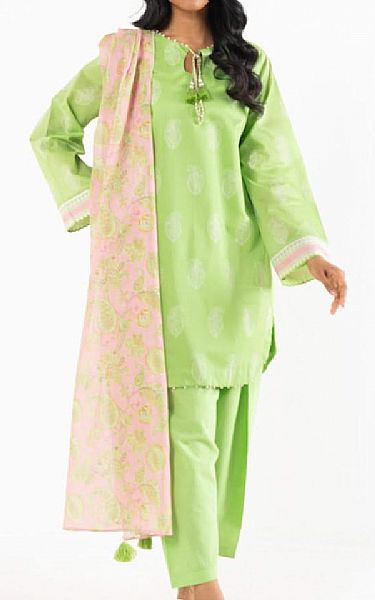 Alkaram Light Green Lawn Suit | Pakistani Lawn Dress in USA- Image 1