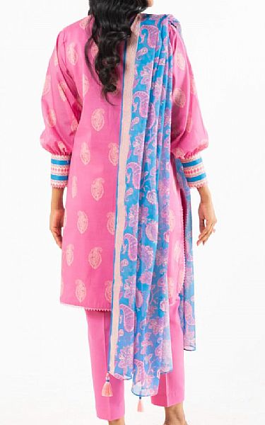 Alkaram Pink Lawn Suit | Pakistani Lawn Dress in USA- Image 2
