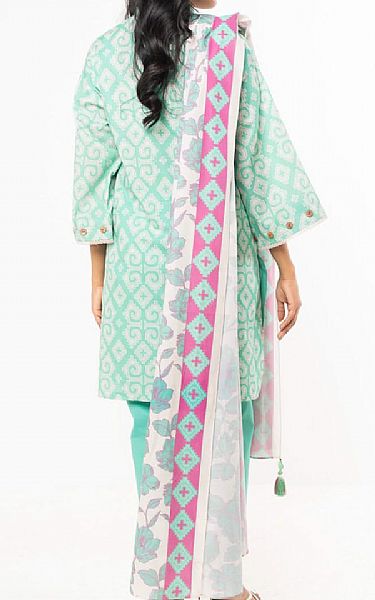 Alkaram Mint Green Lawn Suit | Pakistani Lawn Dress in USA- Image 2