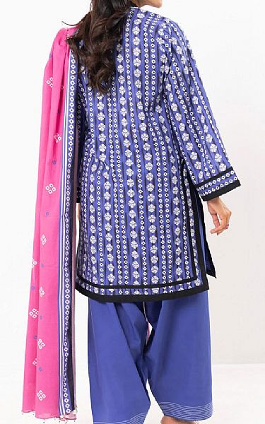 Alkaram Blueberry Lawn Suit | Pakistani Lawn Dress in USA- Image 2