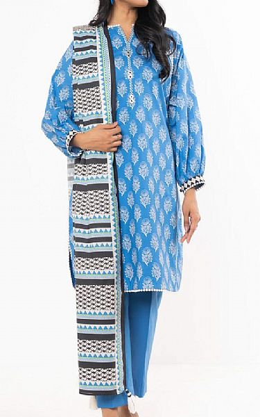 Alkaram Blue Lawn Suit | Pakistani Lawn Dress in USA- Image 1