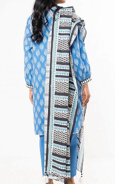 Alkaram Blue Lawn Suit | Pakistani Lawn Dress in USA- Image 2