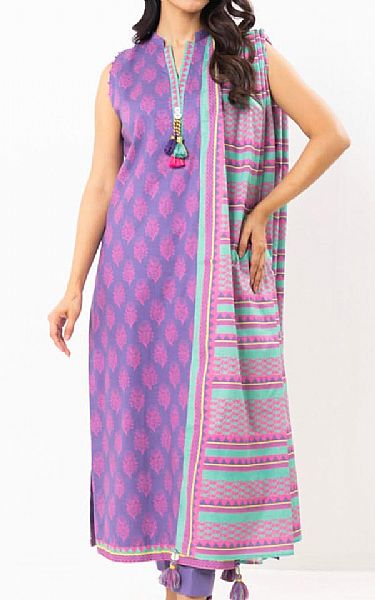 Alkaram Lavender Lawn Suit | Pakistani Lawn Dress in USA- Image 1