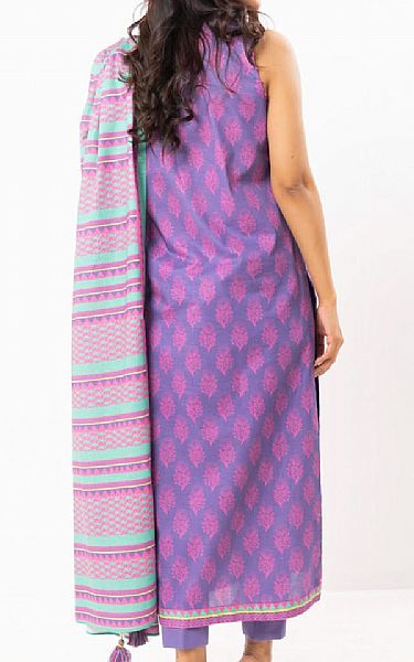 Alkaram Lavender Lawn Suit | Pakistani Lawn Dress in USA- Image 2