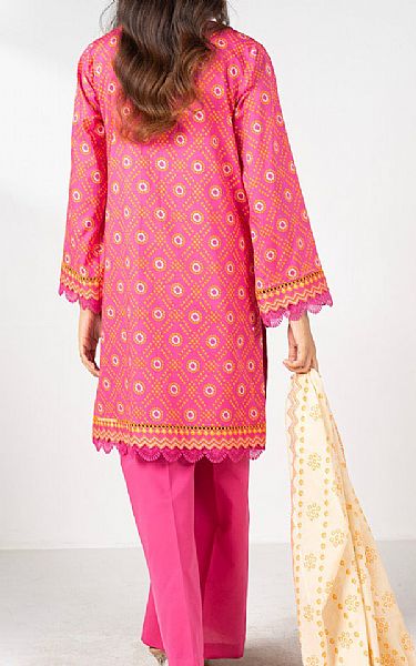 Alkaram Hot Pink Lawn Suit | Pakistani Lawn Dress in USA- Image 2
