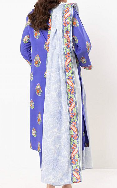 Alkaram Blueberry Lawn Suit | Pakistani Lawn Dress in USA- Image 2