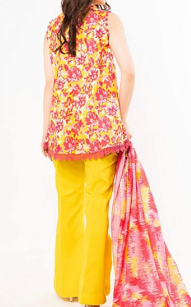 Alkaram Yellow Lawn Suit | Pakistani Lawn Dress in USA- Image 2