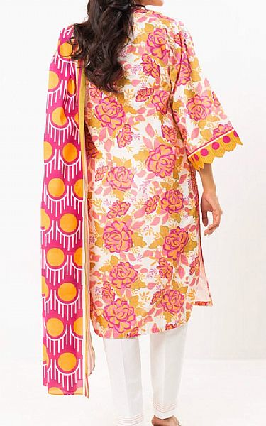 Alkaram Off White Lawn Suit | Pakistani Lawn Dress in USA- Image 2