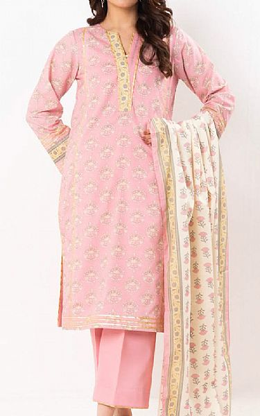 Alkaram Baby Pink Lawn Suit | Pakistani Lawn Dress in USA- Image 1