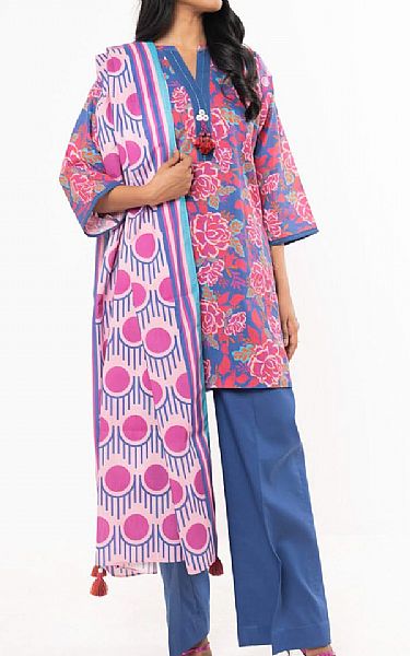 Alkaram Blue Lawn Suit | Pakistani Lawn Dress in USA- Image 1
