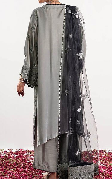Alkaram Grey Yarn Dyed Suit | Pakistani Winter Dresses in USA- Image 2