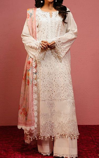 Alkaram Off White Cambric Suit | Pakistani Lawn Dress in USA Alkaram Off White Cambric Suit | Pakistani Lawn Dress in USA