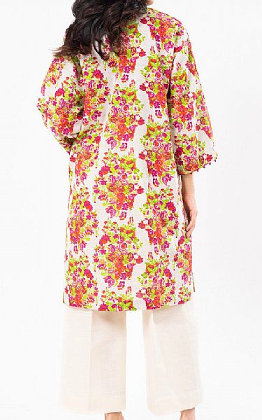 Alkaram Off White Khaddar Kurti | Pakistani Winter Dresses in USA- Image 2