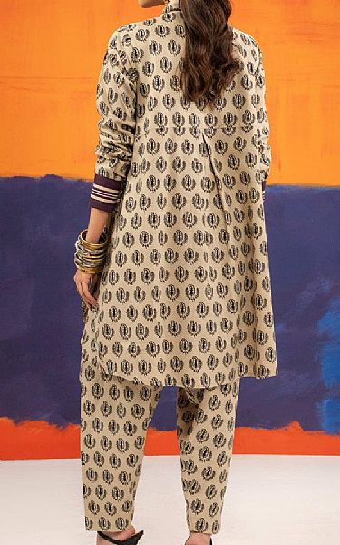 Alkaram Beige Khaddar Kurti | Pakistani Winter Dresses in USA- Image 2