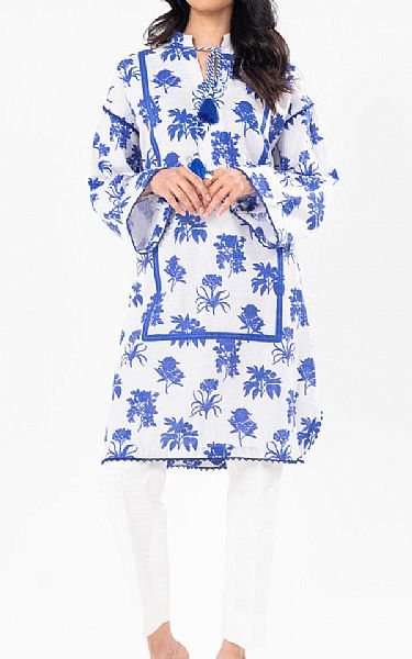 Alkaram White Khaddar Kurti | Pakistani Winter Dresses in USA- Image 1