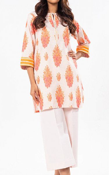 Alkaram Off White Khaddar Kurti | Pakistani Winter Dresses in USA- Image 1
