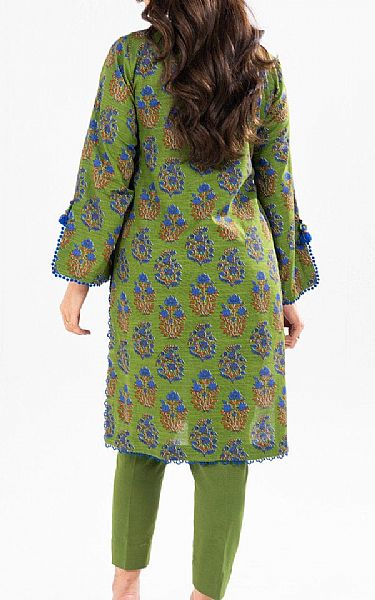 Alkaram Muddy Green Khaddar Kurti | Pakistani Winter Dresses in USA- Image 2