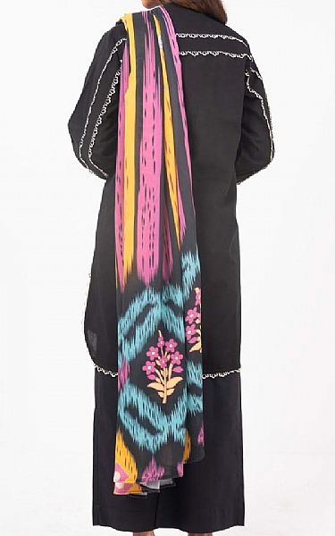 Alkaram Black Khaddar Suit | Pakistani Winter Dresses in USA- Image 2