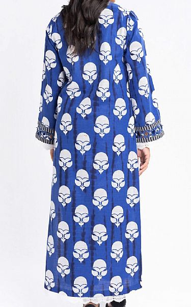 Alkaram Royal Blue Khaddar Suit (2 Pcs) | Pakistani Winter Dresses in USA- Image 2