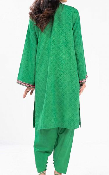 Alkaram Green Jacquard Suit (2 Pcs) | Pakistani Winter Dresses in USA- Image 2