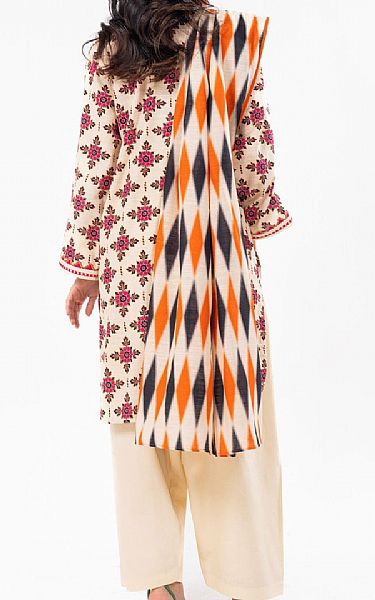 Alkaram Off White Khaddar Suit (2 Pcs) | Pakistani Winter Dresses in USA- Image 2
