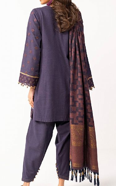 Alkaram Purple Khaddar Suit | Pakistani Winter Dresses- Image 2