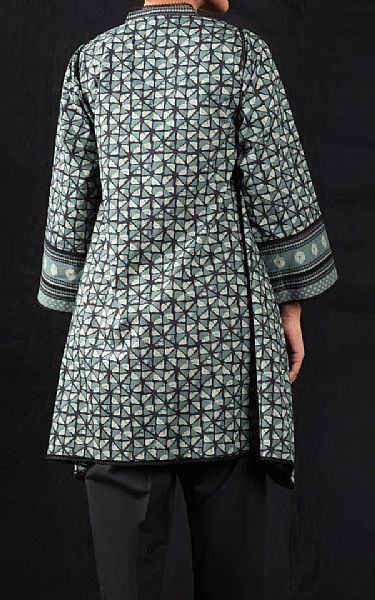 Alkaram Slate Grey Cambric Suit (2 Pcs) | Pakistani Winter Dresses- Image 2
